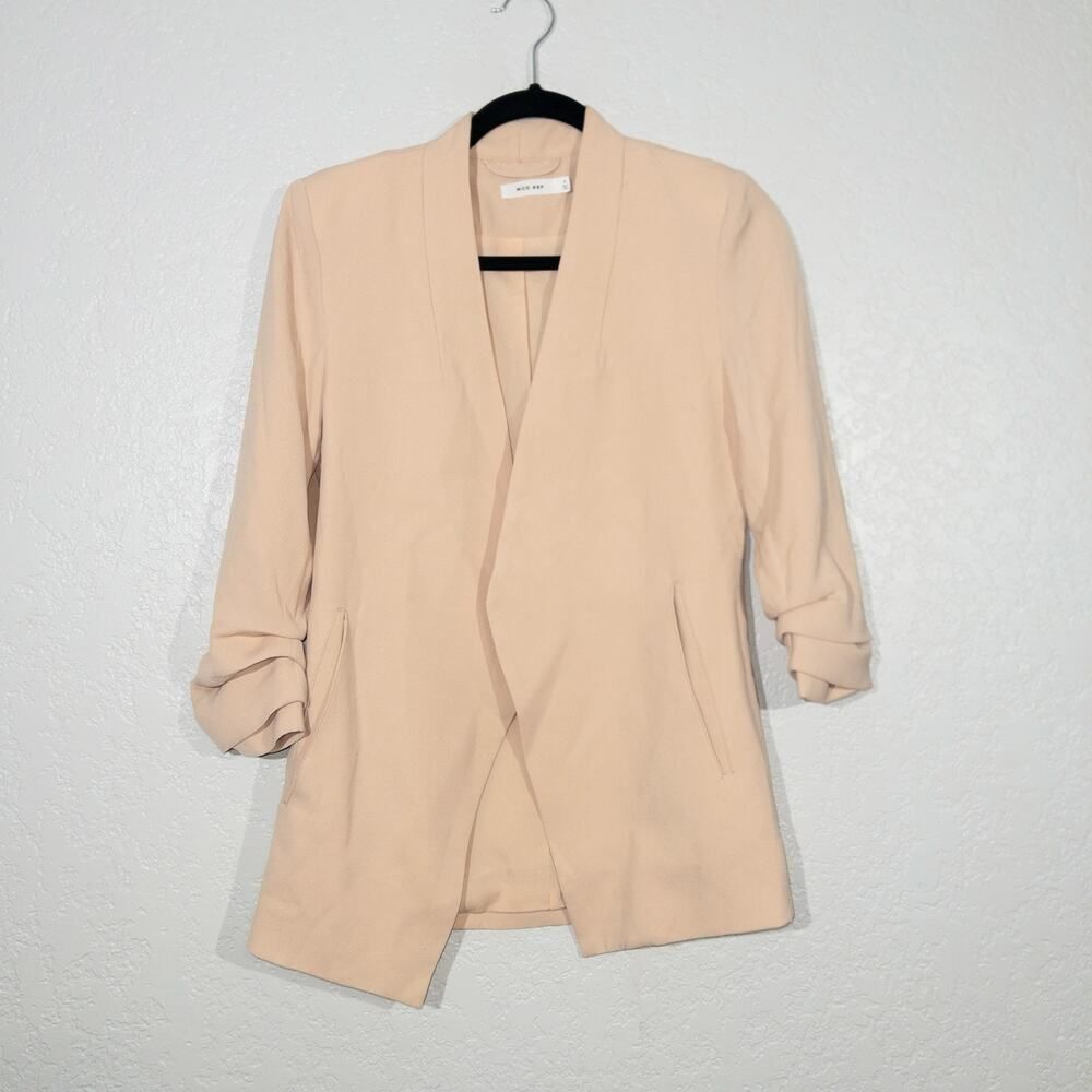 Mod Ref Nude Uptown Girl Open Front Blazer Size‎ Small